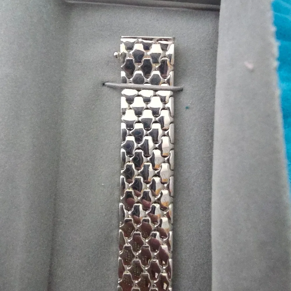 NWOT Vintage Milor Italy 925 Sterling Silver Wide Articulated Bracelet